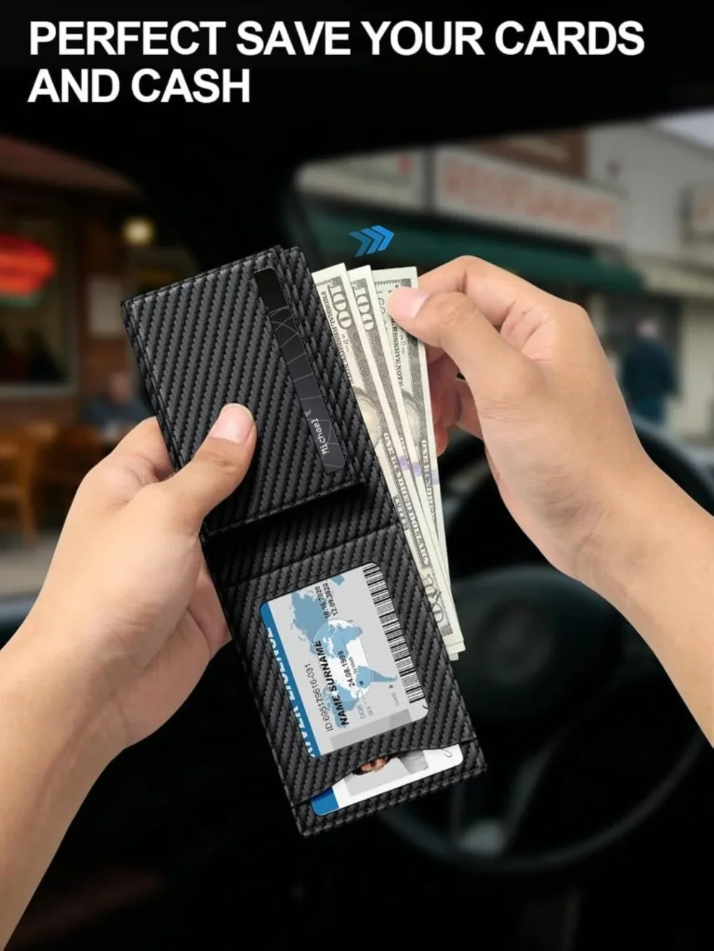 RFID Blocking Minimalist Wallet for Men | Slim Card Holder for 12-14 Cards